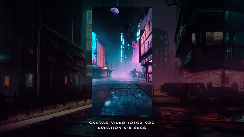An example of canvas size video clips for Spotify. Single bundle deals