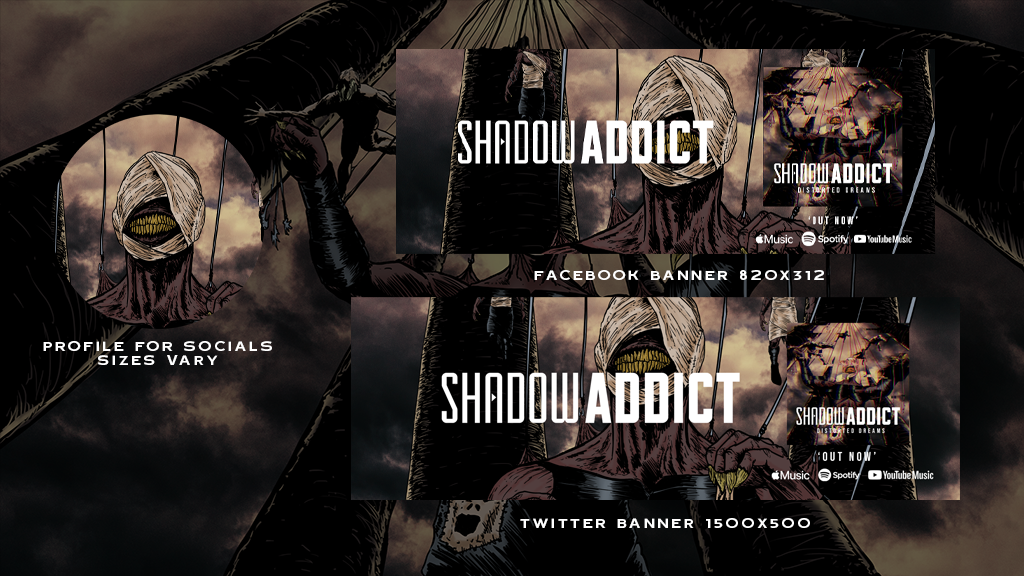An example of banners and profile pics for social media platforms. Single bundle deals
